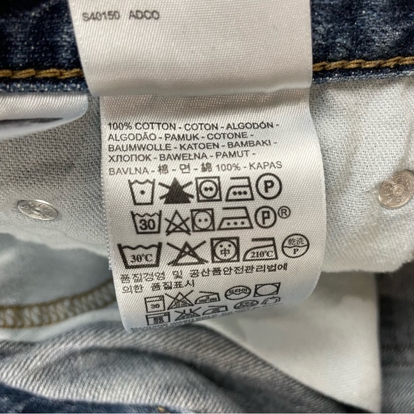 Levis 569 Mens Size 42x30 ( Actual 42x28) Loose Straight Leg Denim Dark Wash - Picture 10 of 14